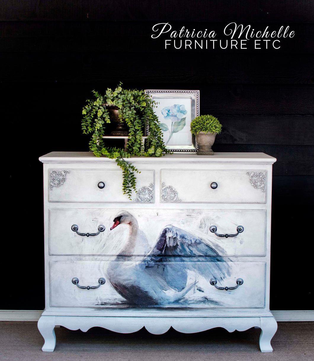 White swan dresser  SOLD