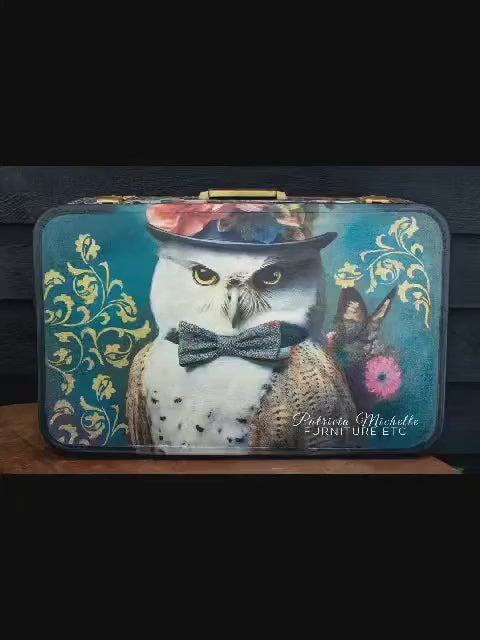 Owl Decorative Suitcase SOLD