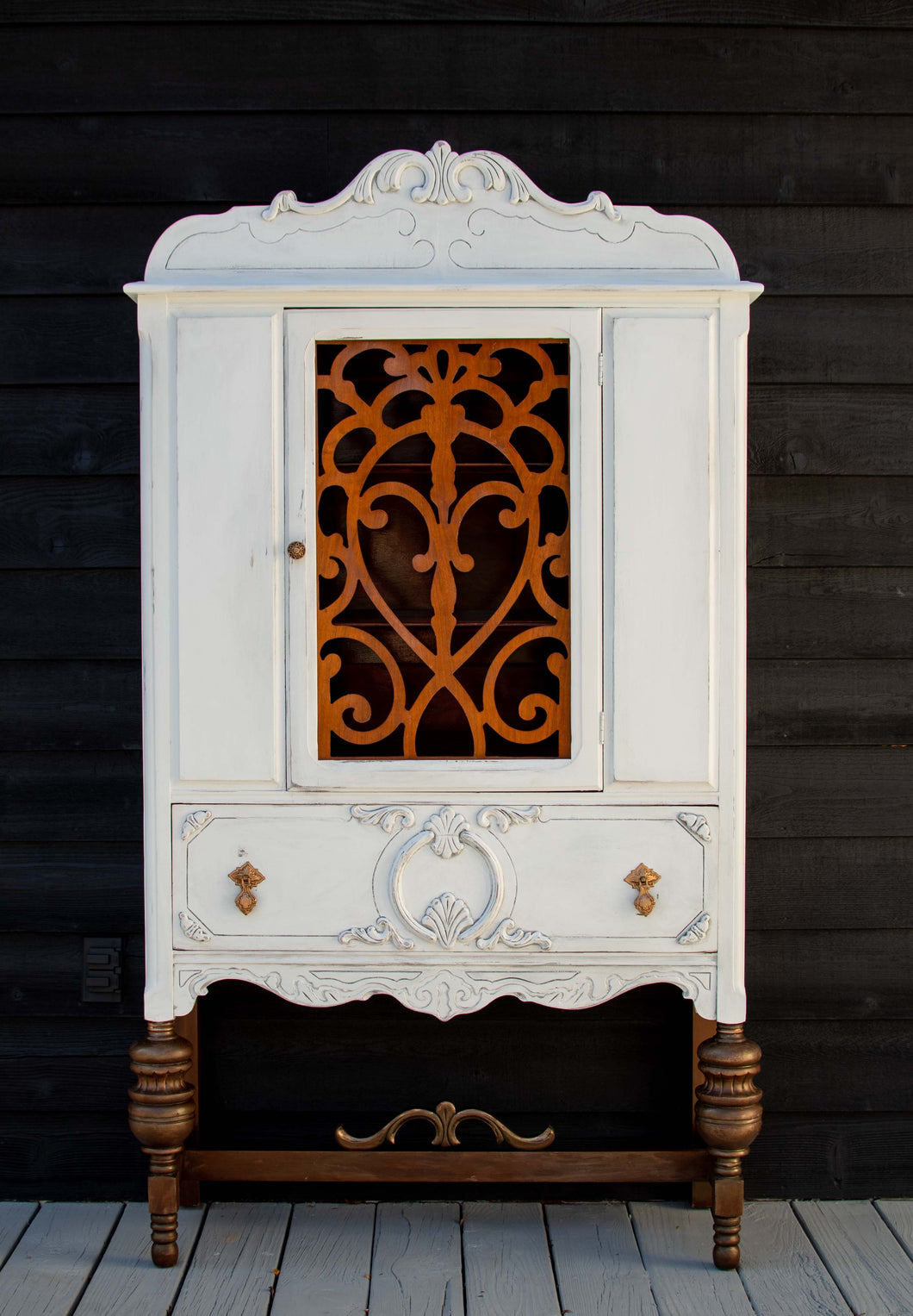 Vintage China Cabinet Renewed- Farmhouse Style SOLD