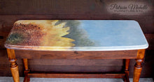 Load image into Gallery viewer, Decorative Sunflower Bench/Table with Storage SOLD
